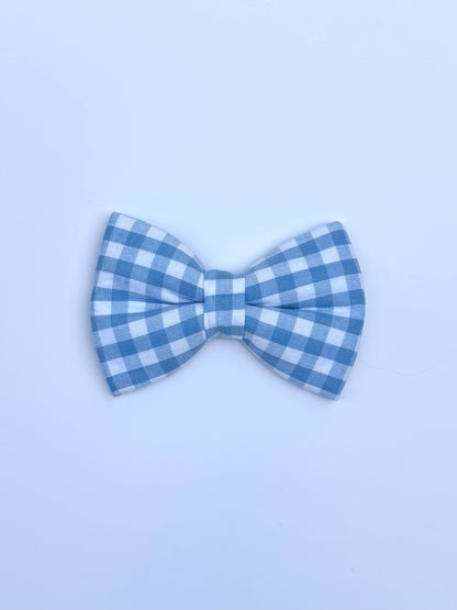 Gingham in Blue Bow