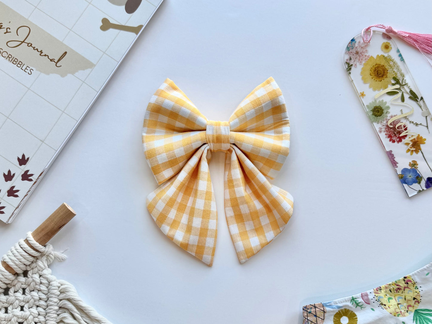 Gingham in Yellow Bow