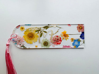 Personalized Summer Floral Pressed Bookmark