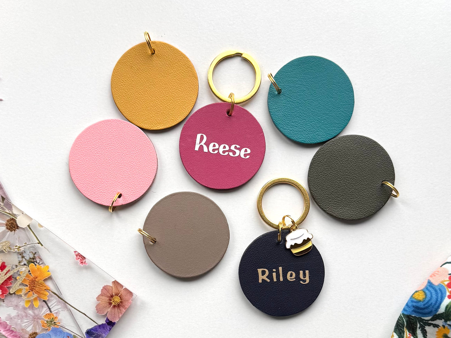 Leather Pet ID Tag (40mm)