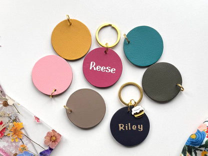 Leather Pet ID Tag (40mm)