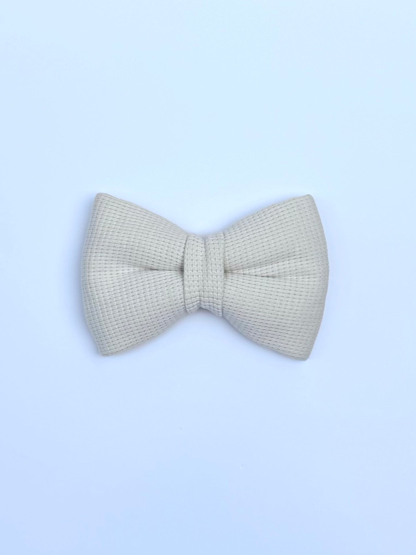 Oat Waffle Knit Bow
