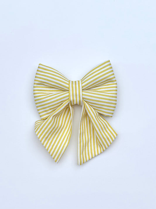 Yellow Stripes Bow