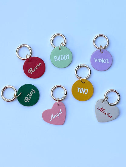 Round Leather Pet Tag (35mm)