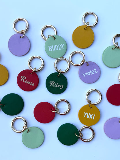 Round Leather Pet Tag (35mm)