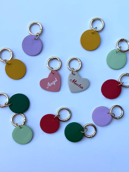 Heart Leather Pet Tag