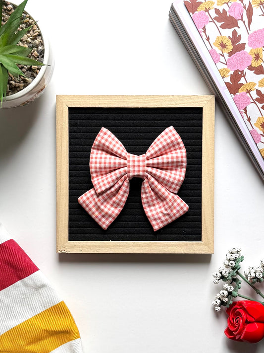 Farmhouse Gingham Bow