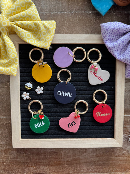 Heart Leather Pet Tag