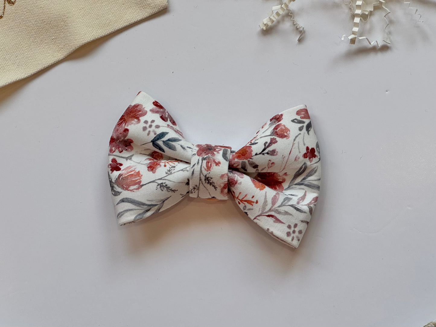 Watercolour Flowers Bow