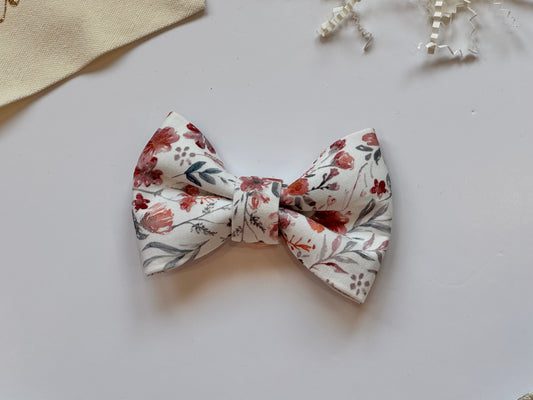 Watercolour Flowers Bow